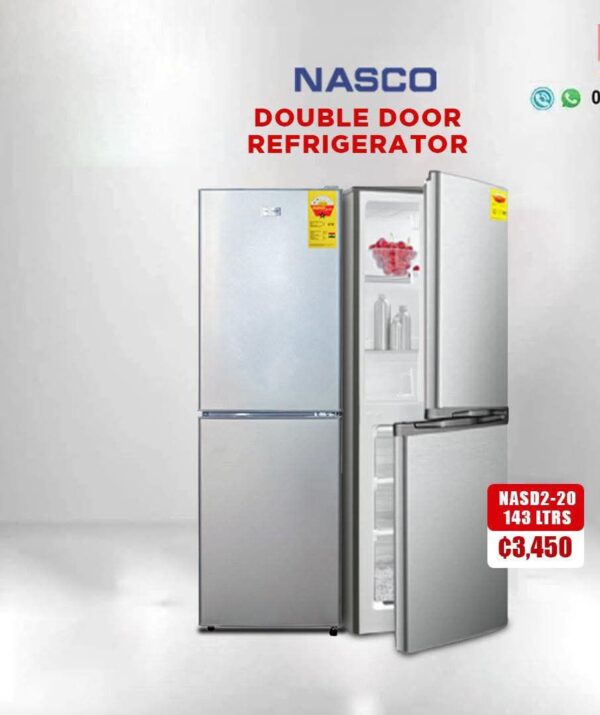 Nasco Double Door Refrigerator