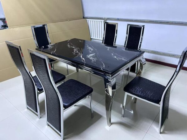 Dinner table with chairs